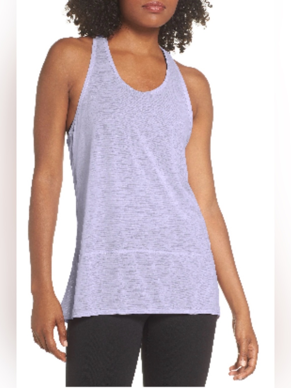 Zella Lavender Scoop Neck Racerback Tank